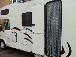 Chain Curtain on Talbot Motor Home